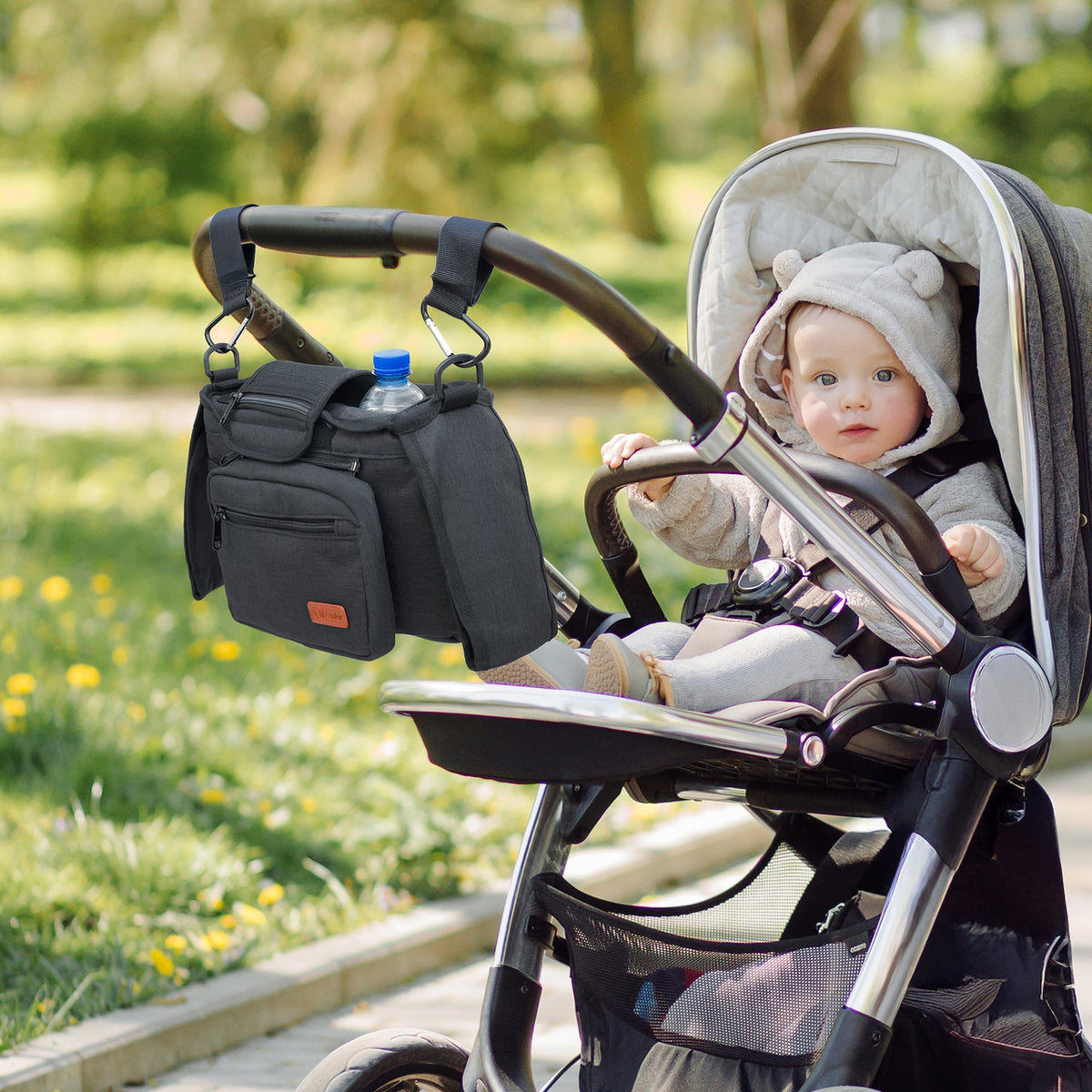 Universal Baby Stroller Organizer with Cup Holder & Phone Pocket